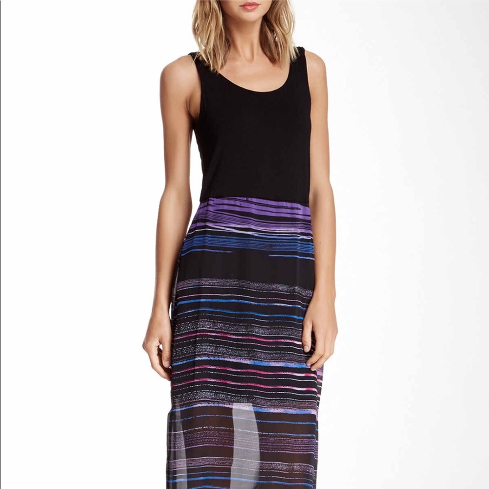 Vince Camuto Chiffon Overlay Dress